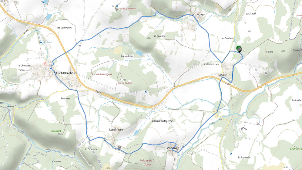 Carte St Beauzire